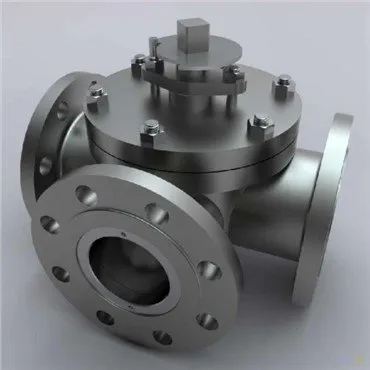 Válvula de esfera flangeada de 3 vias